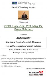 Vortrag mit Dr. Franz Schmatz